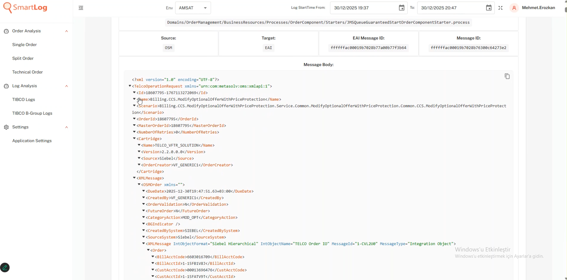 Formatted Log Inspection